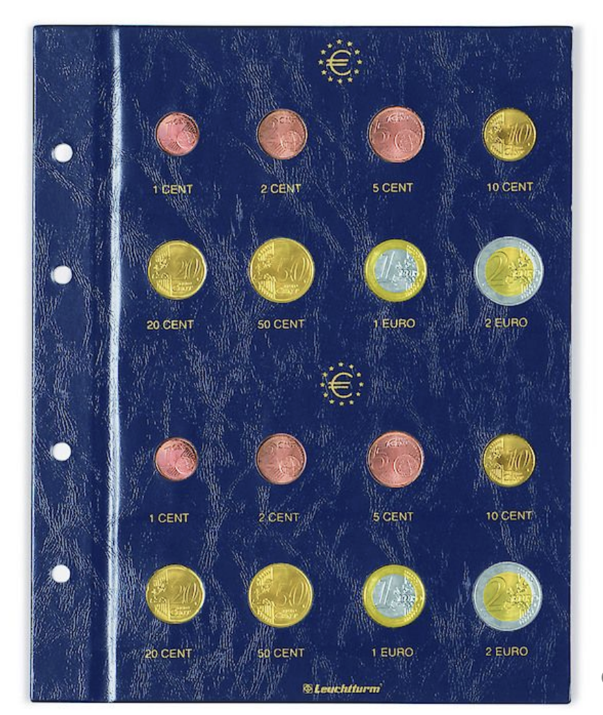 Folhas Vista para Série do Euro (2 Unidades)