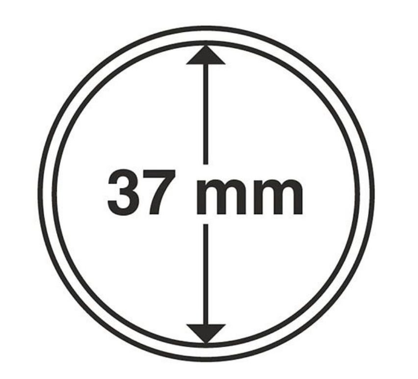 10 Cápsulas para moedas 37mm