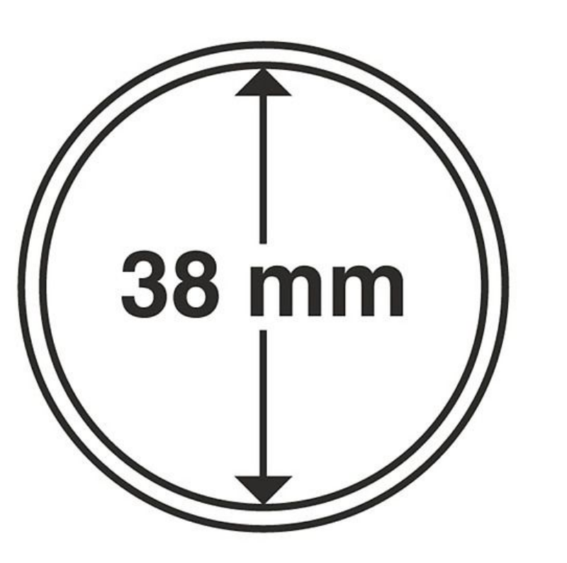 10 Cápsulas para moedas 38mm