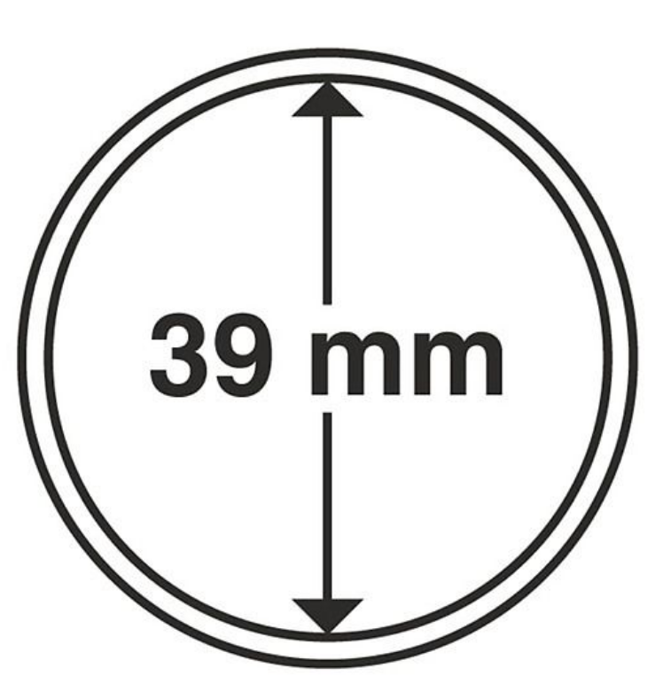10 Cápsulas para moedas 39mm