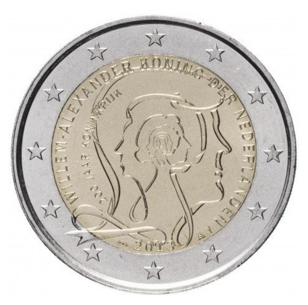 Holanda 2€ 200 Anos do Reino 2013