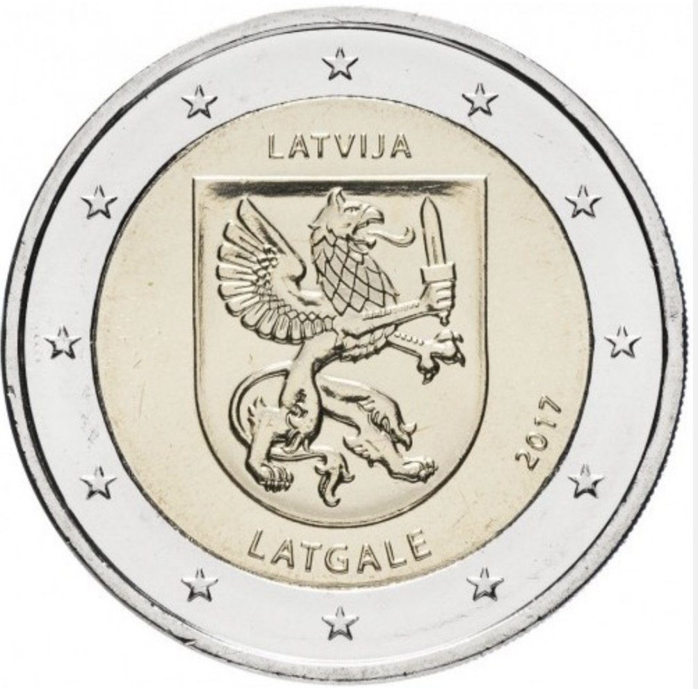 Letónia 2€ Região Latgale 2017