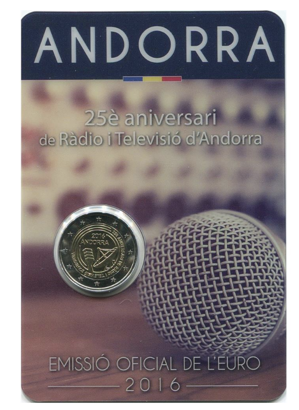 Andorra 2€ 25 Anos da Rádio e Televisão 2016