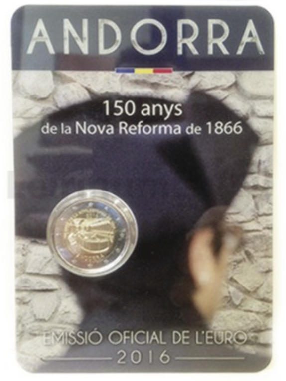 Andorra 2€ 150 Anos da Nova Reforma de 1866 - 2016