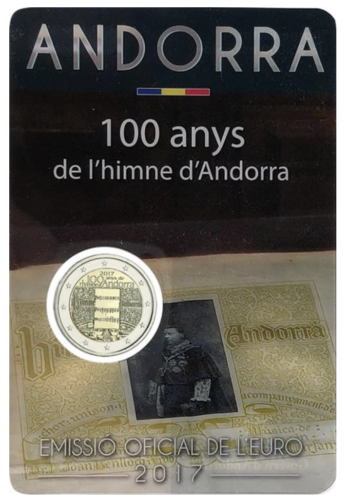 Andorra 2€ 100 Anos do hino Nacional 2017