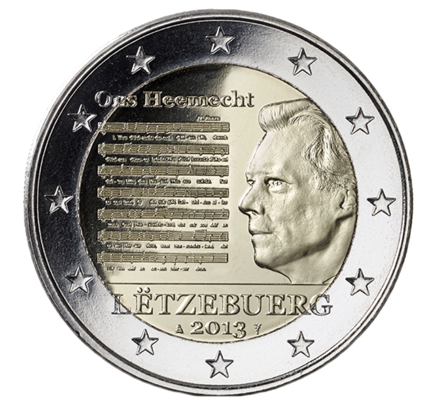 Luxemburgo 2€ Hino Nacional 2013