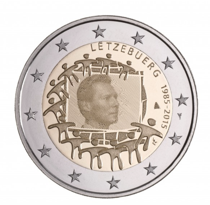 Luxemburgo 2€ 35 Anos da Bandeira da UE 2015