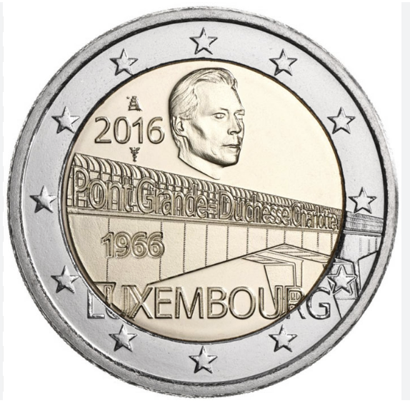 Luxemburgo 2€ 50 Anos da Ponte Charlotte 2016