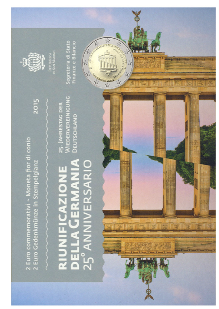 São Marino 2€ 25 Anos da Reunificação da Alemanha 2015