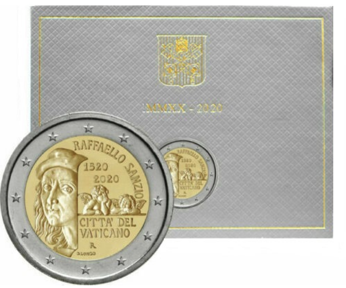 Vaticano 2€ 500 anos da Morte do Raphaelo 2020